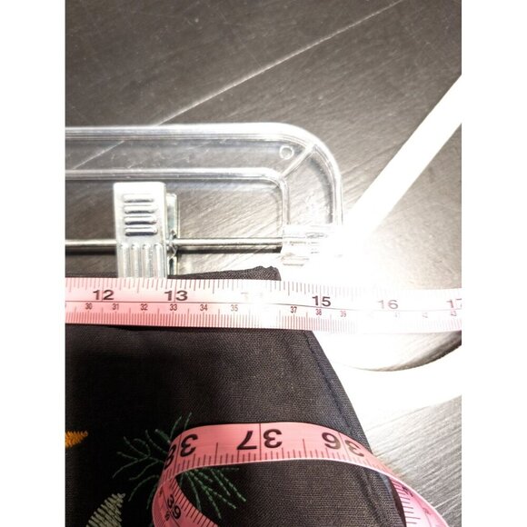 Zara BBWM Black Floral Embroidered Bohemian Mini Skirt Large - Picture 6 of 8